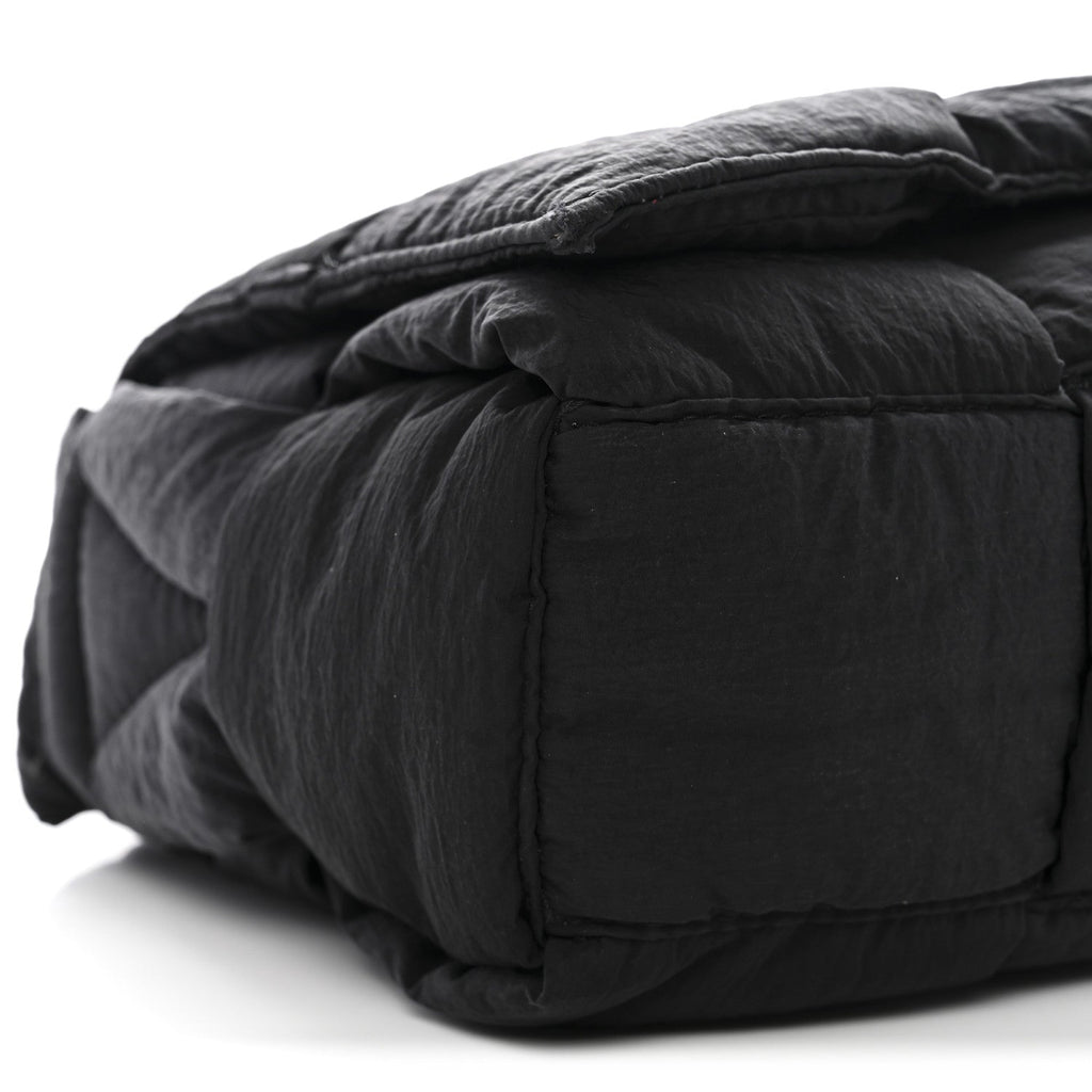 Nylon Intrecciato Padded Tech Cassette Bag Black