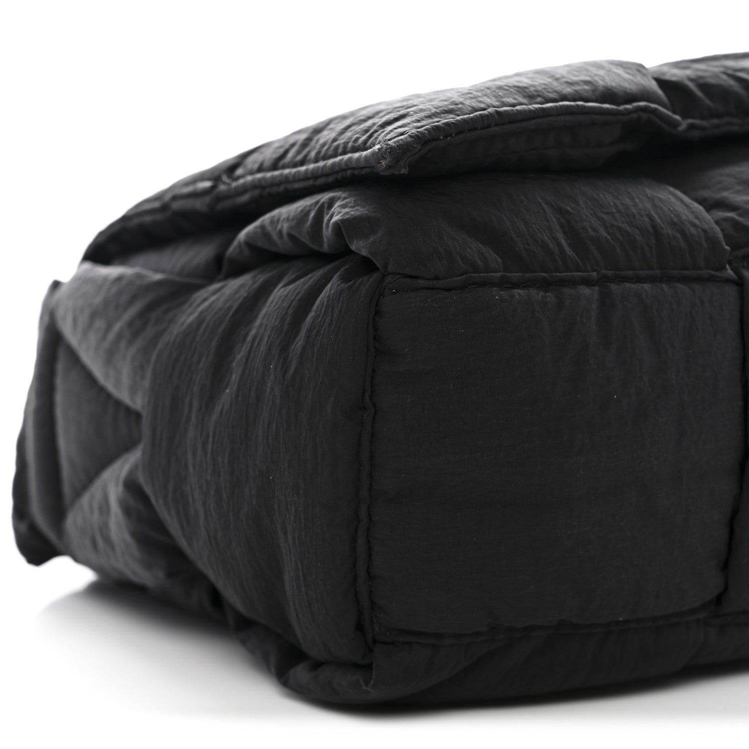 Nylon Intrecciato Padded Tech Cassette Bag Black