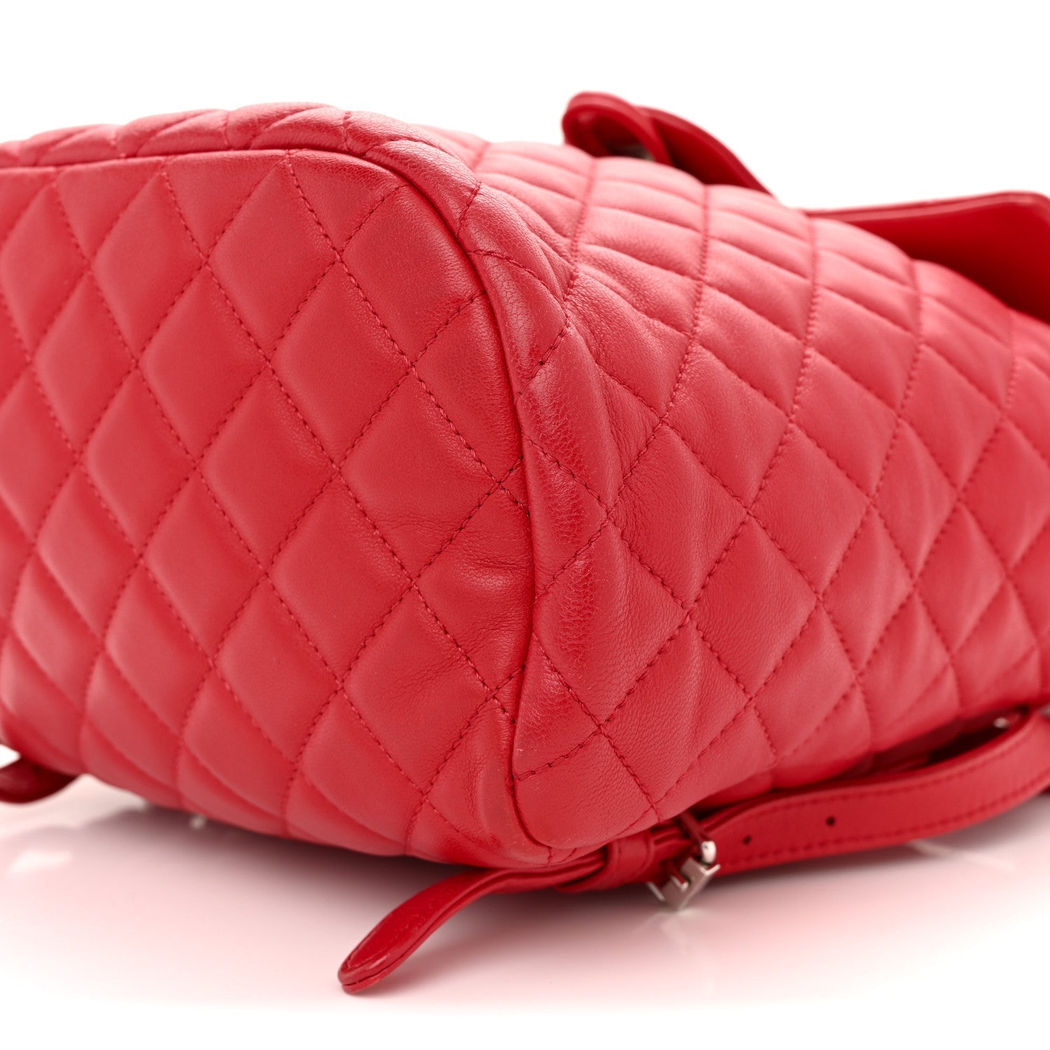 Lambskin Quilted Small Urban Spirit Backpack Red