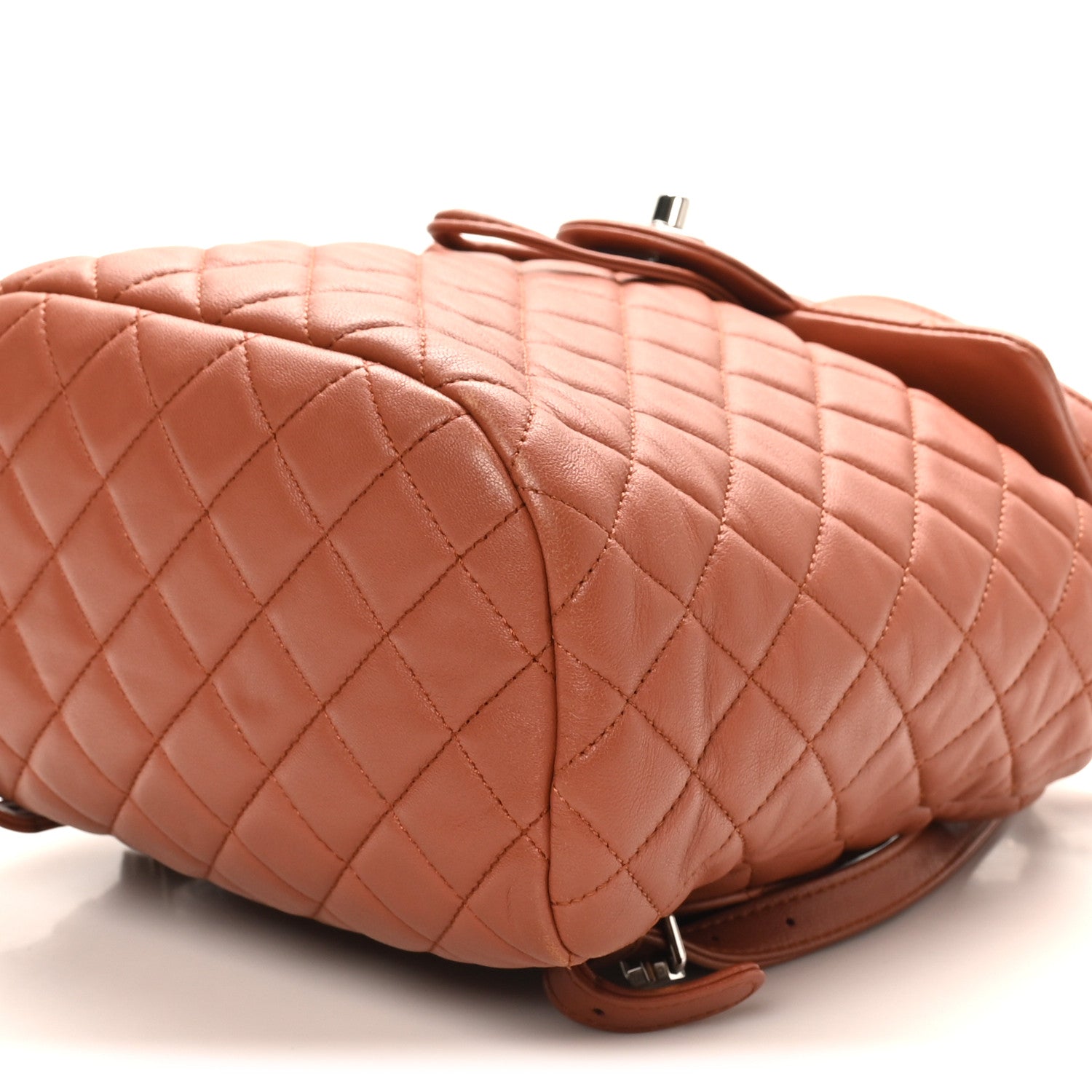 Lambskin Quilted Small Urban Spirit Backpack Brown