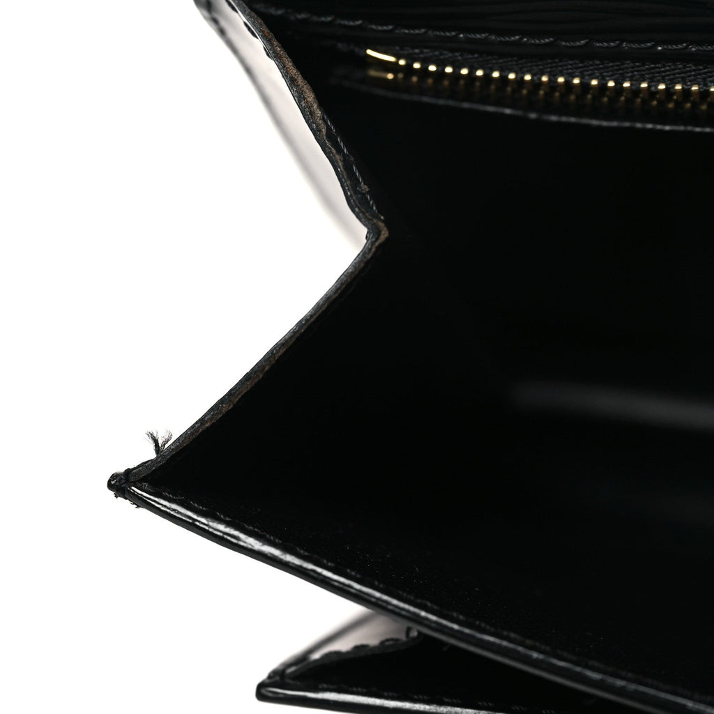 Epi Pochette Sellier Dragonne Clutch Black