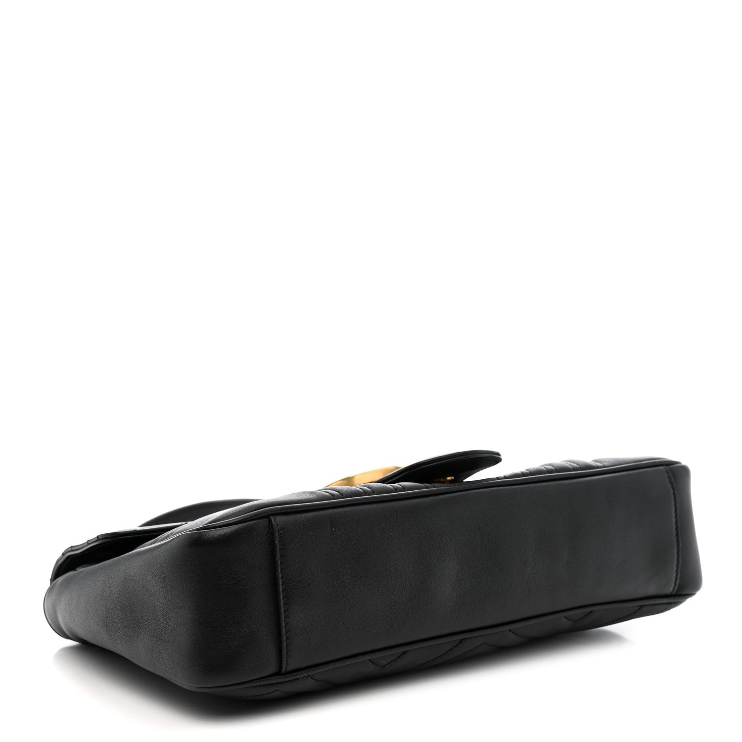 Calfskin Matelasse Medium GG Marmont Shoulder Bag Black