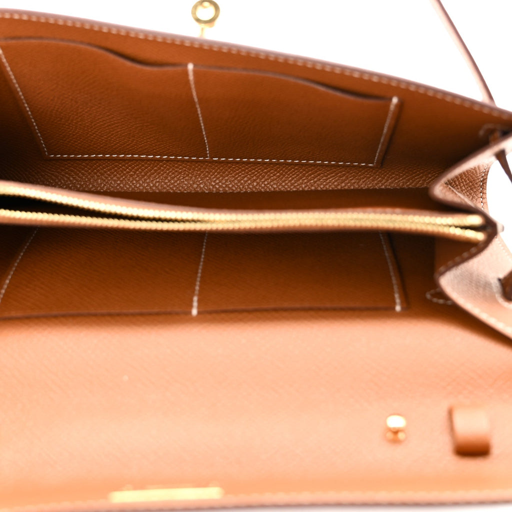 Epsom Kelly Wallet To Go Gold