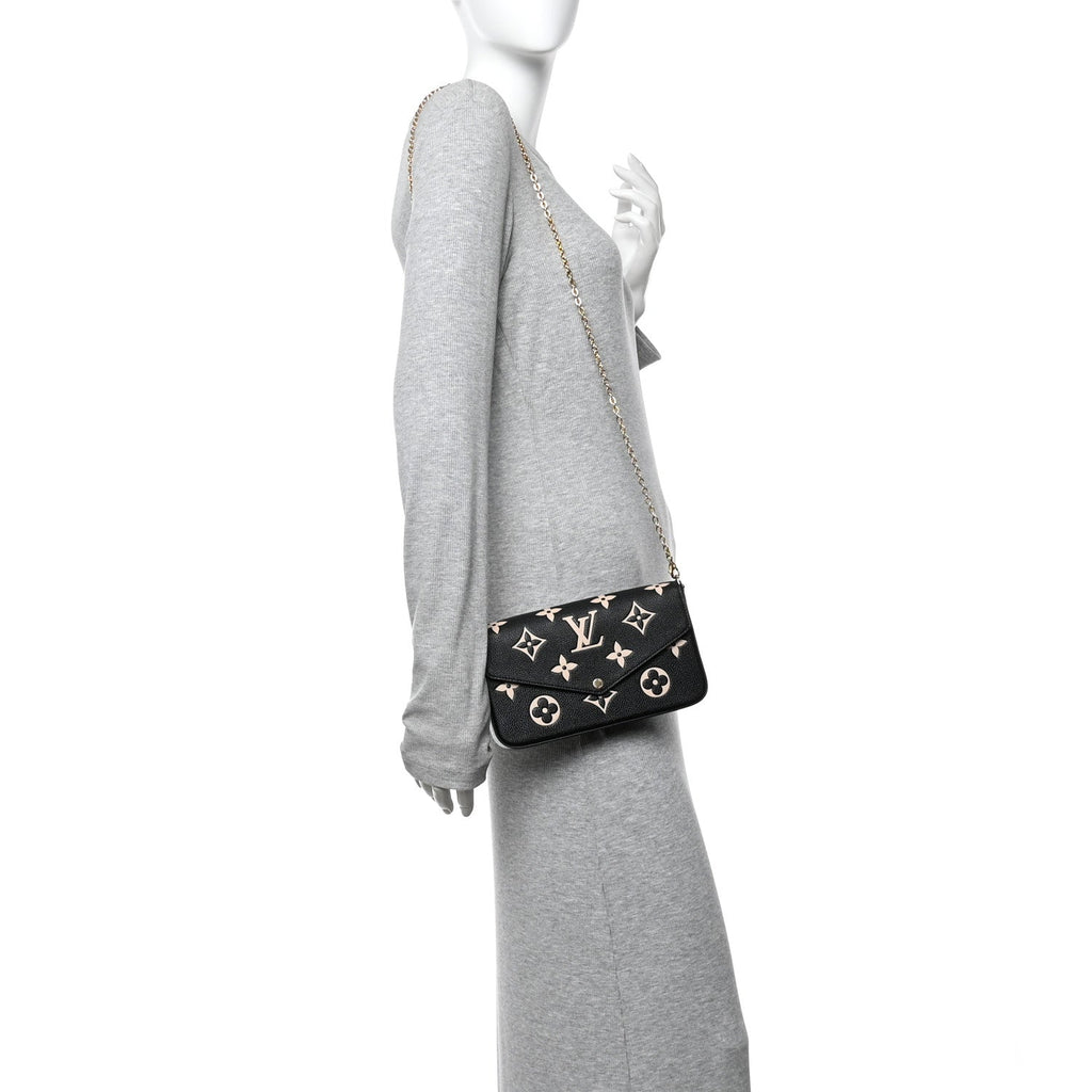 Empreinte Monogram Giant Felicie Pochette Black Beige