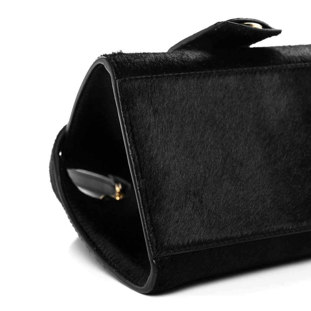 Pony Hair Mini Hug Bag Black