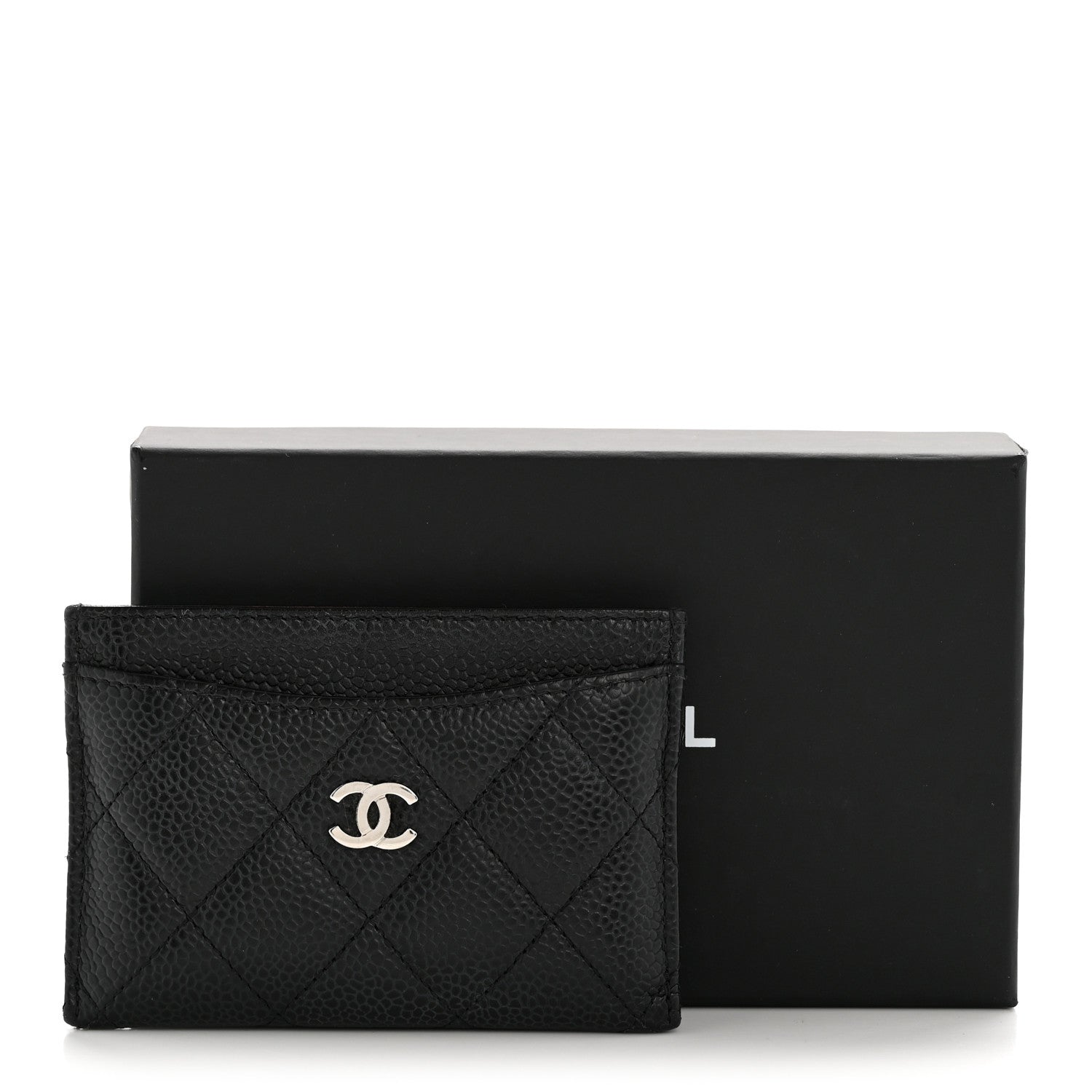 Caviar Quilted  Holder Black