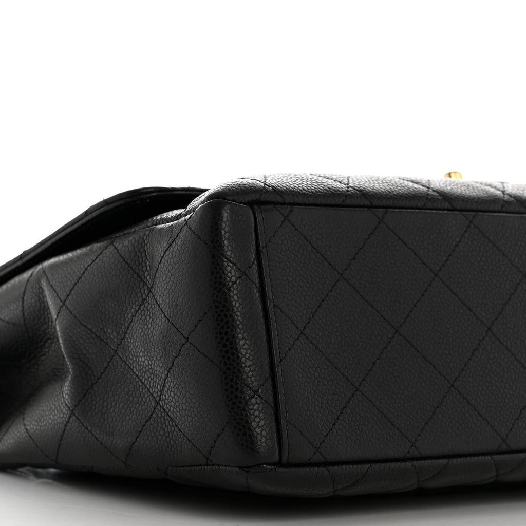 Caviar Maxi Single Flap Black