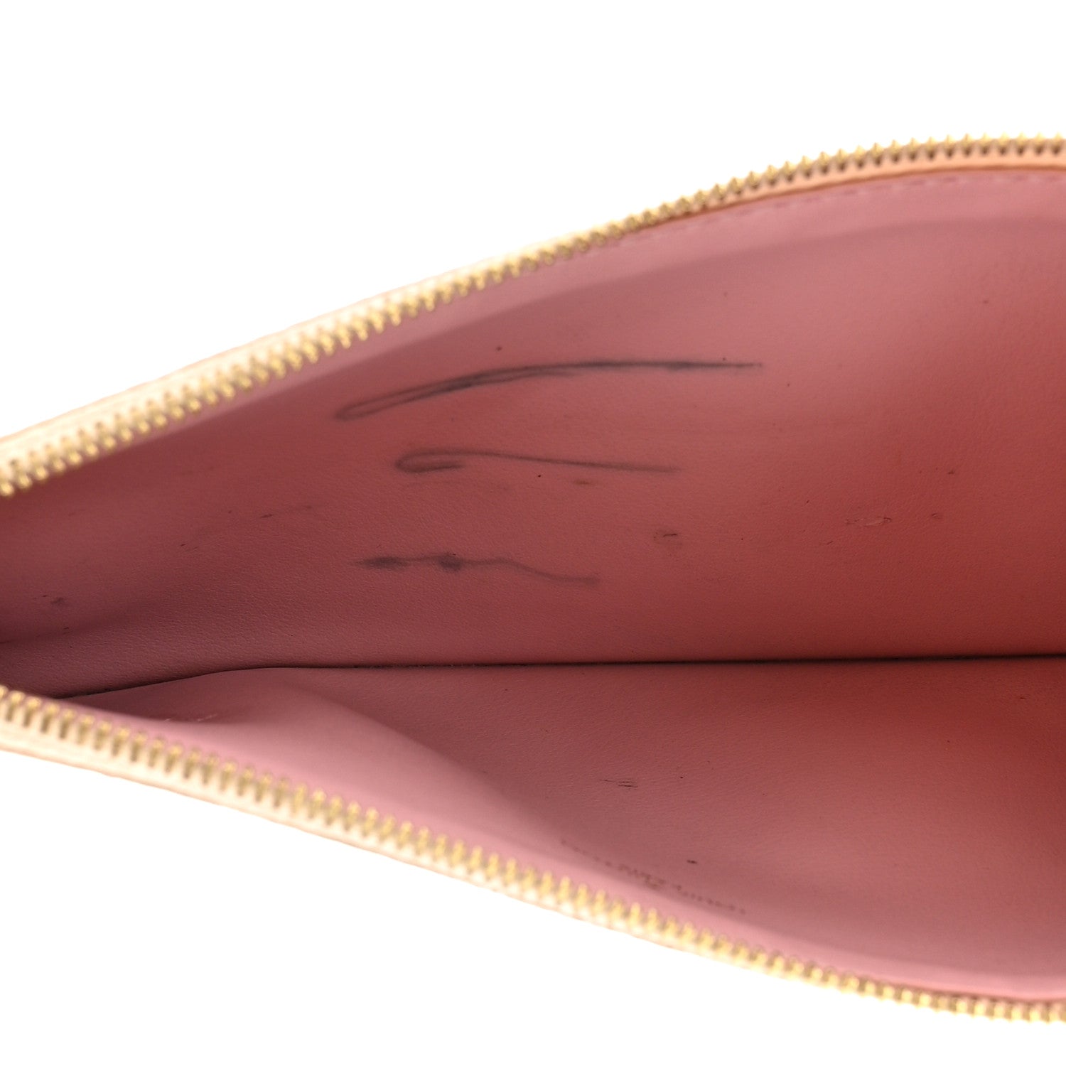 Damier Azur Pochette Felicie Chain Wallet Rose Ballerine