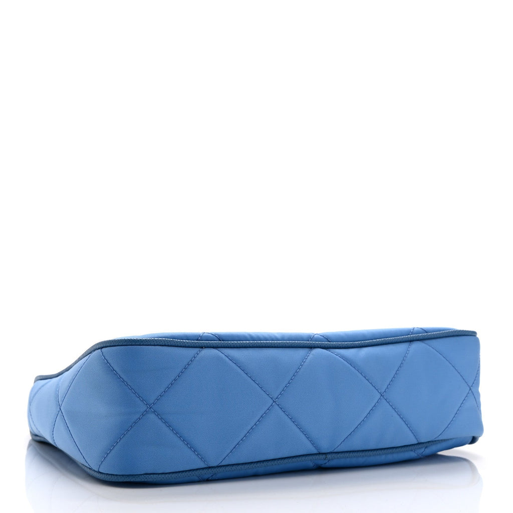 Re-Nylon Saffiano Stitched Mini Re-Edition 1995 Chaine Shoulder Bag Blue