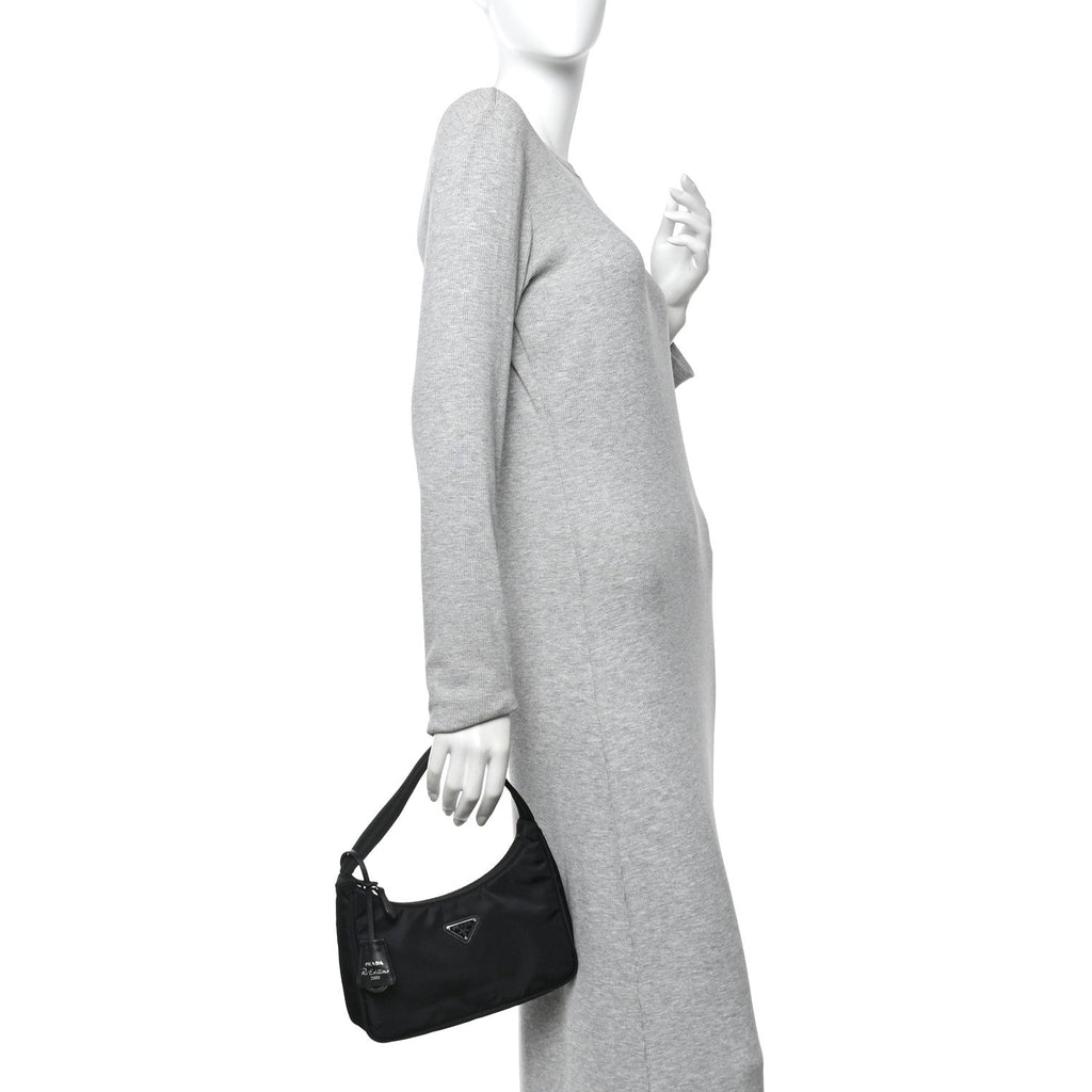 Tessuto Nylon Mini Re-Edition 2000 Bag Black