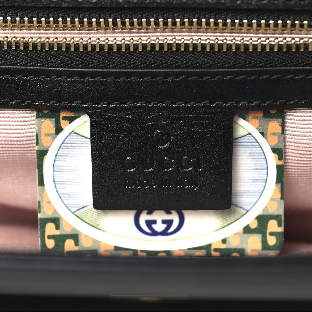 Vitello Palmellato Lux Crystal Medium Rajah Shoulder Bag Black