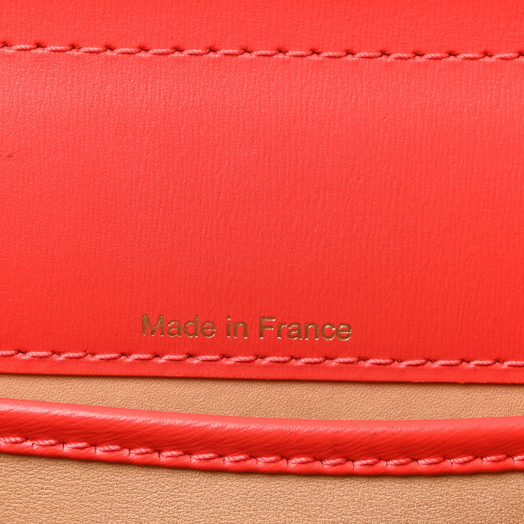 Box Calfskin Mini Brillant Satchel Coral