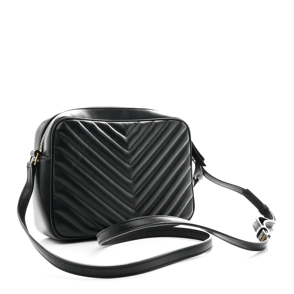 Calfskin Matelasse Monogram Lou Camera Bag Black