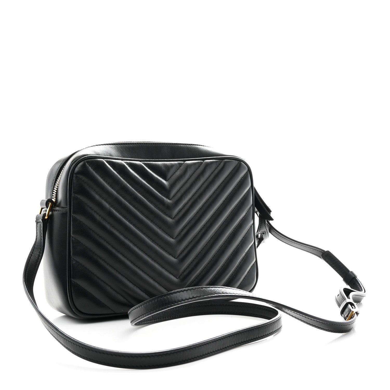Calfskin Matelasse Monogram Lou Camera Bag Black