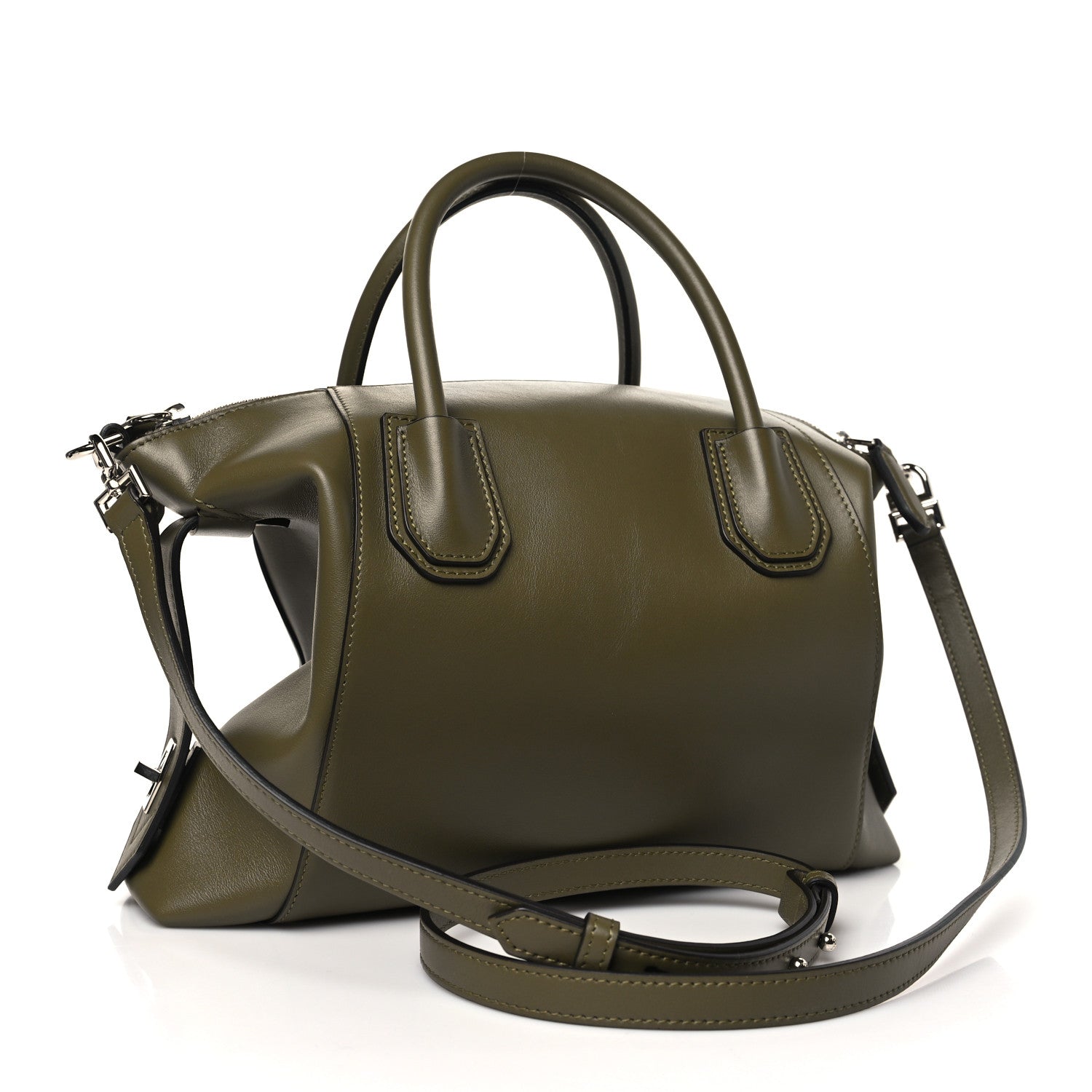 Smooth Calfskin Small Soft Antigona Dark Khaki