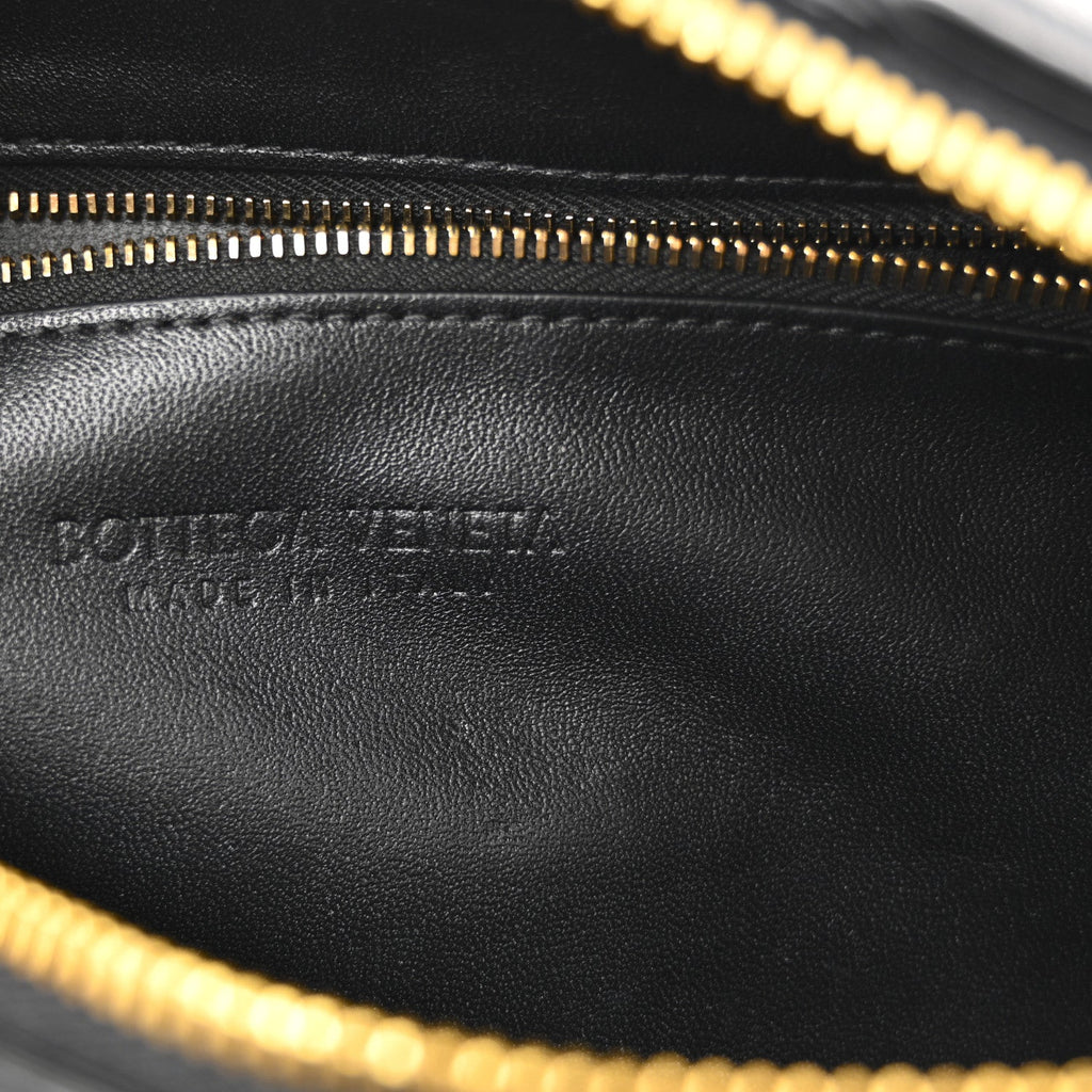 Lambskin Maxi Intrecciato Brick Cassette Bag Black