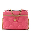 Calfskin GG Matelasse Mini Top Handle Bag Rhodamine Pink