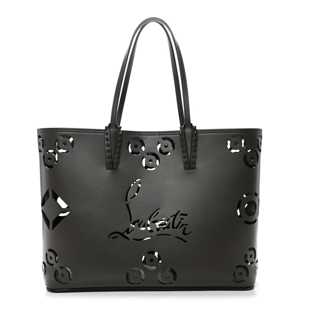 Calfskin Paris CL Logo Perforated Cabata Tote Rocket