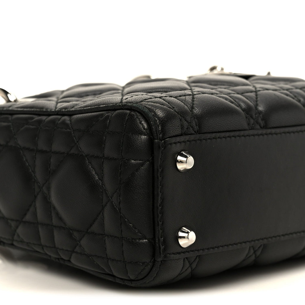 Lambskin Cannage Mini Lady Dior Black