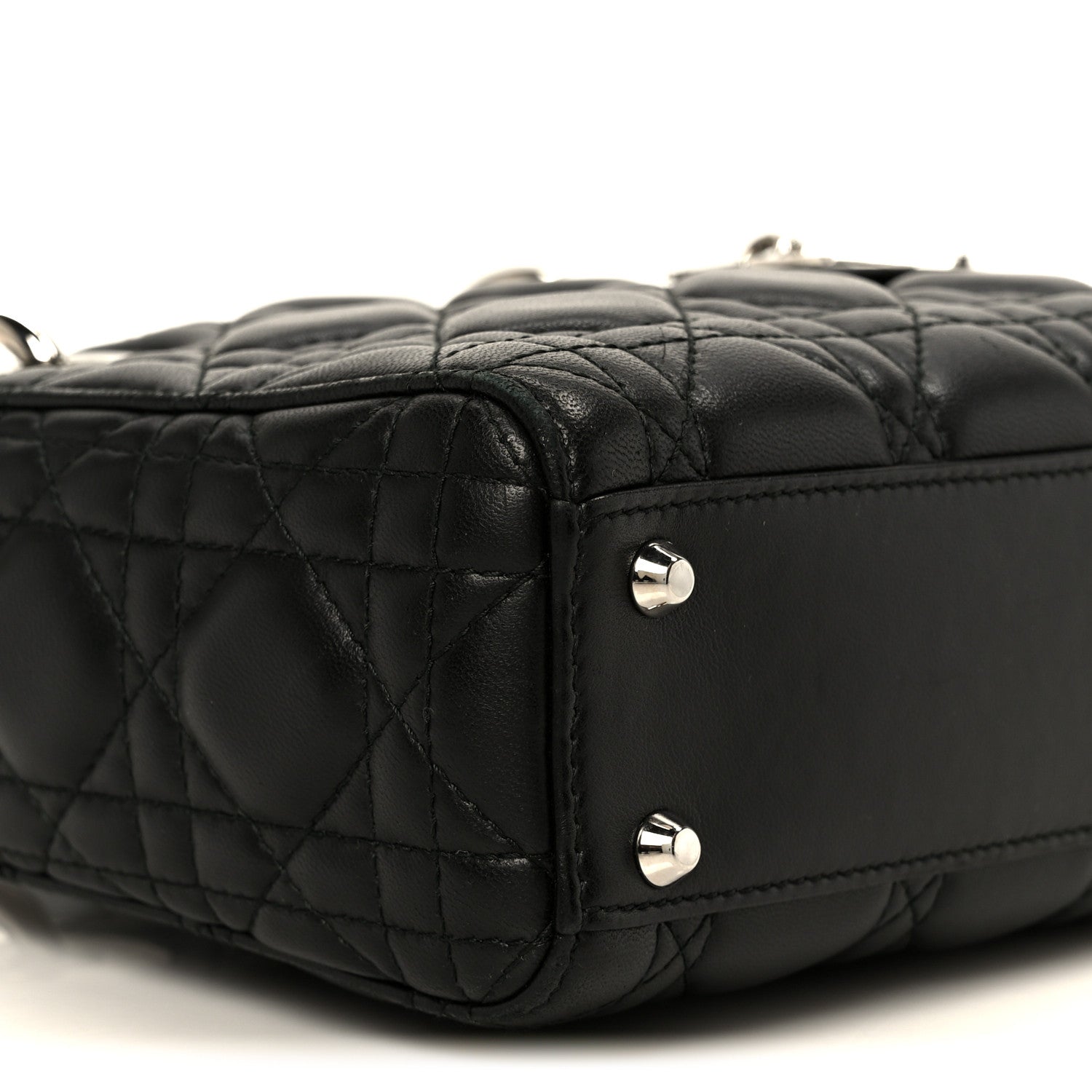 Lambskin Cannage Mini Lady Dior Black