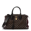 Cuir Taurillon Damier Ebene Normandy Bordeaux