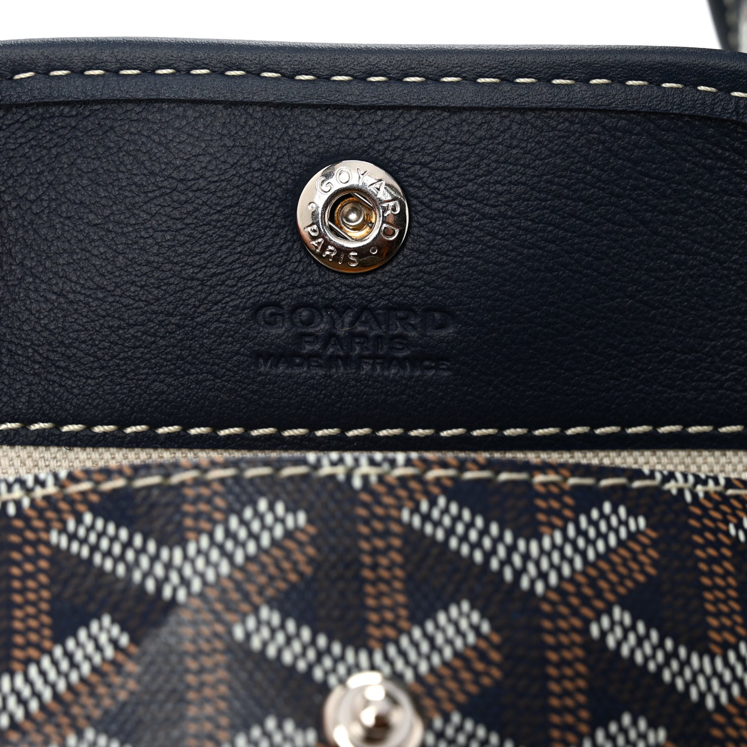 Goyardine Reversible Mini Anjou Navy