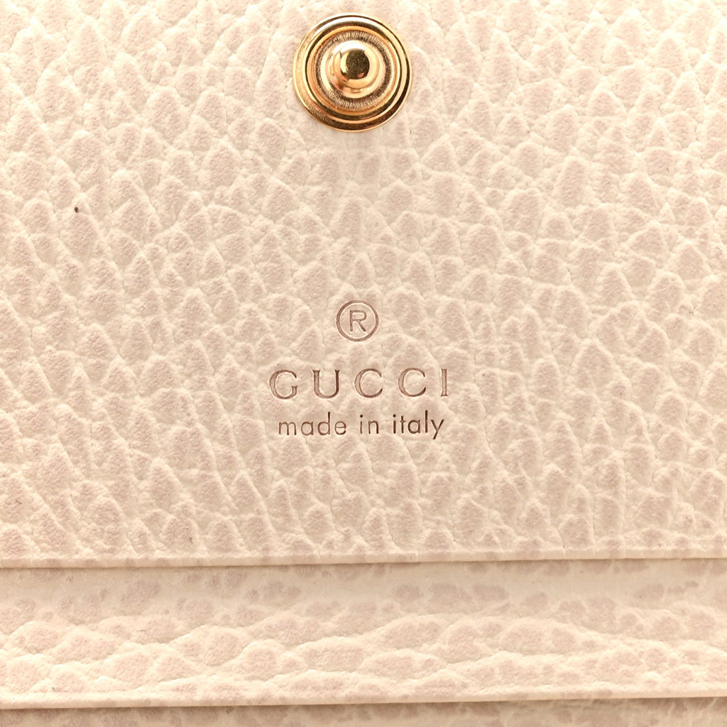 Dollar Calfskin GG Supreme Monogram GG Marmont  Case Mystic White Beige Ebony