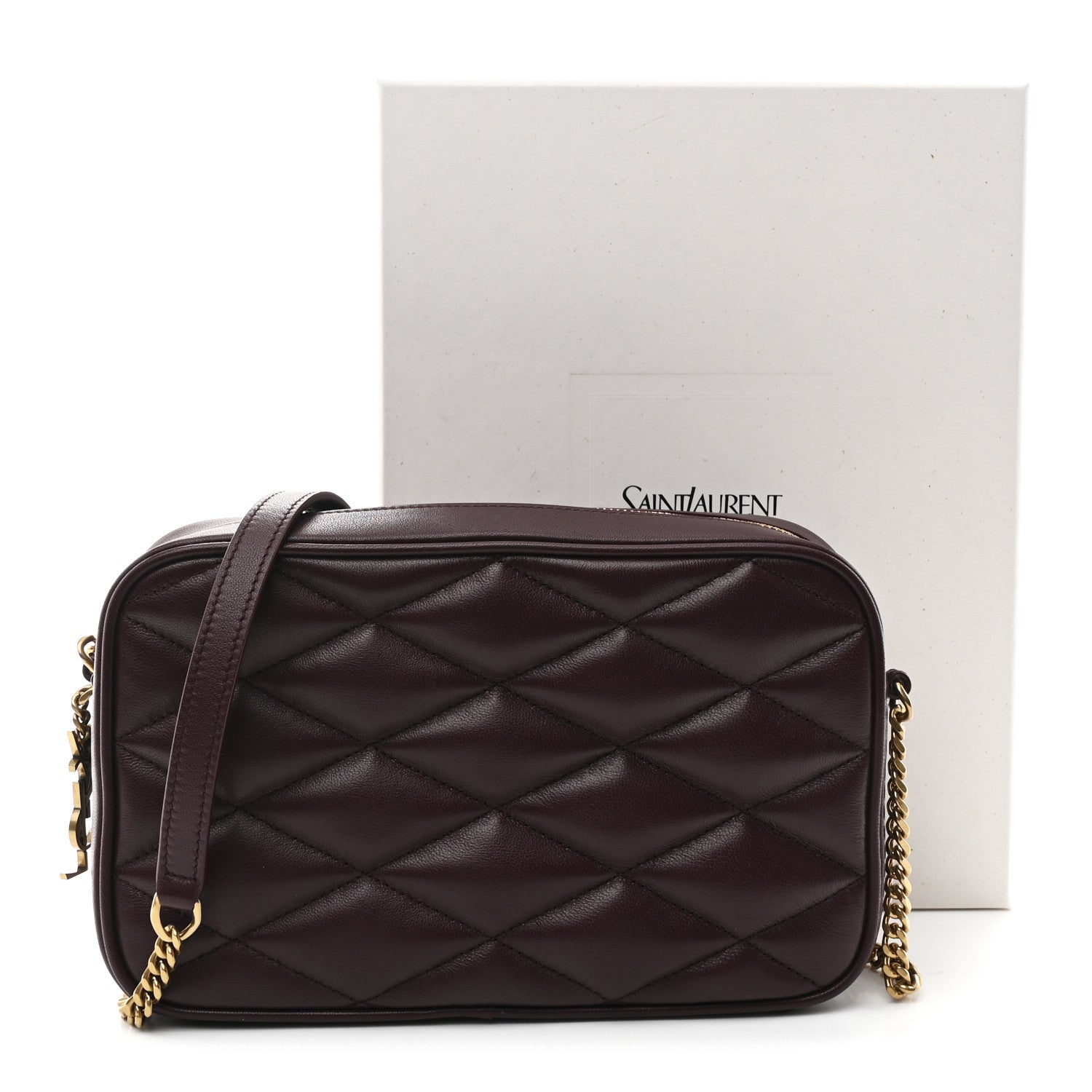 Lambskin Quilted Mini Camera Bag Hot Wine
