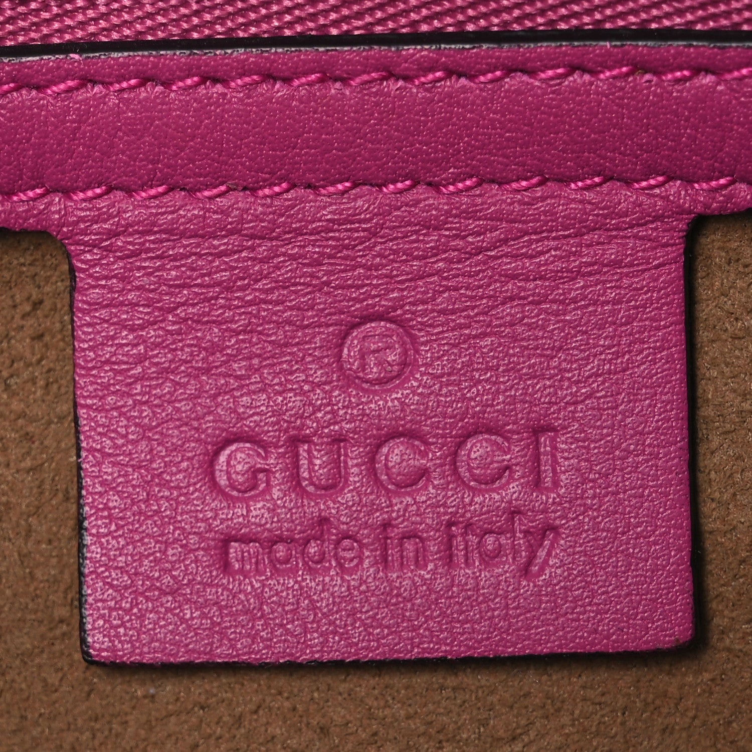 GG Supreme Monogram Moon Calfskin Small Boston Beige Ebony Hibiscus Red New Rosette