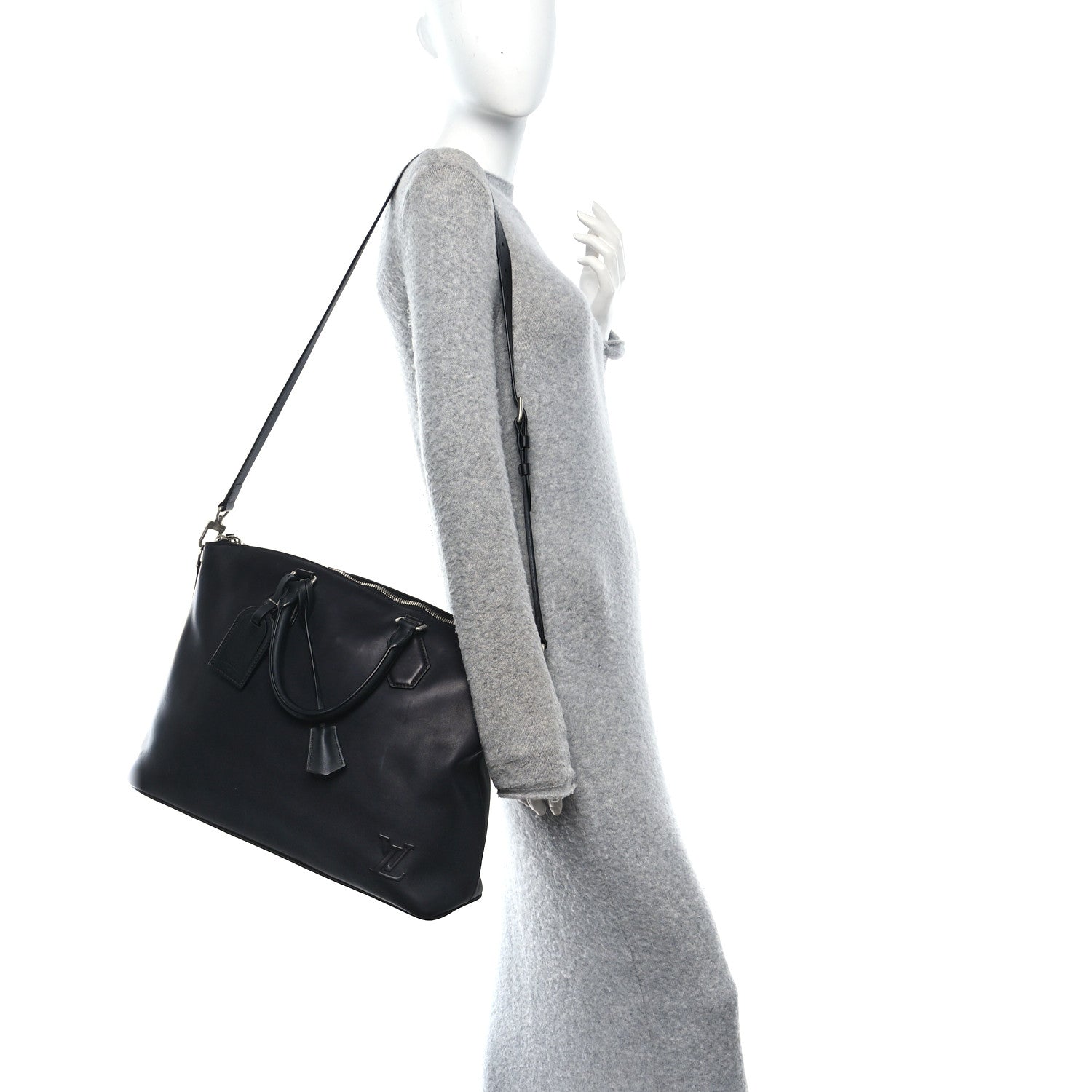 Smooth Millesime Calfskin Lockit MM Black
