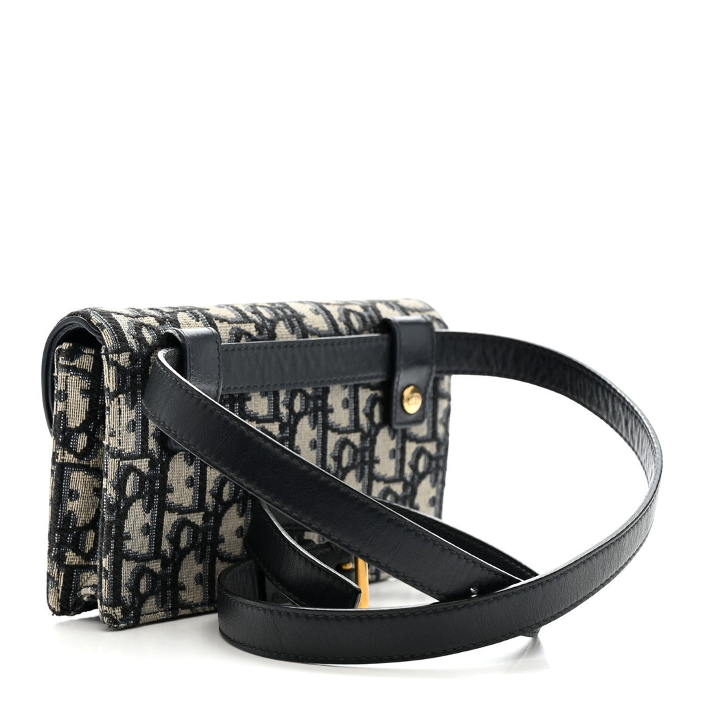 Oblique Saddle Belt Bag Blue