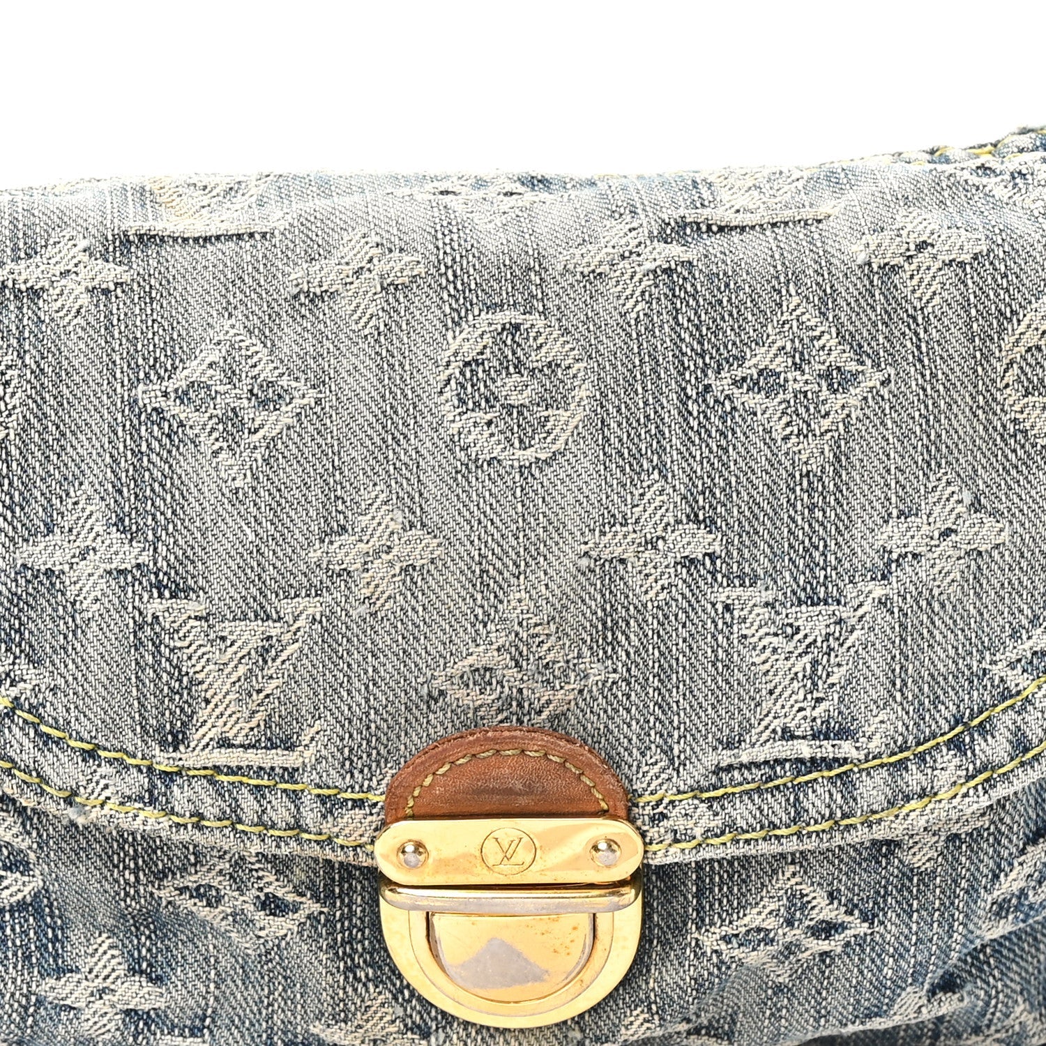 Monogram Denim Mini Pleaty Blue