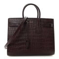 Calfskin Crocodile Embossed Small Sac De Jour Amarena