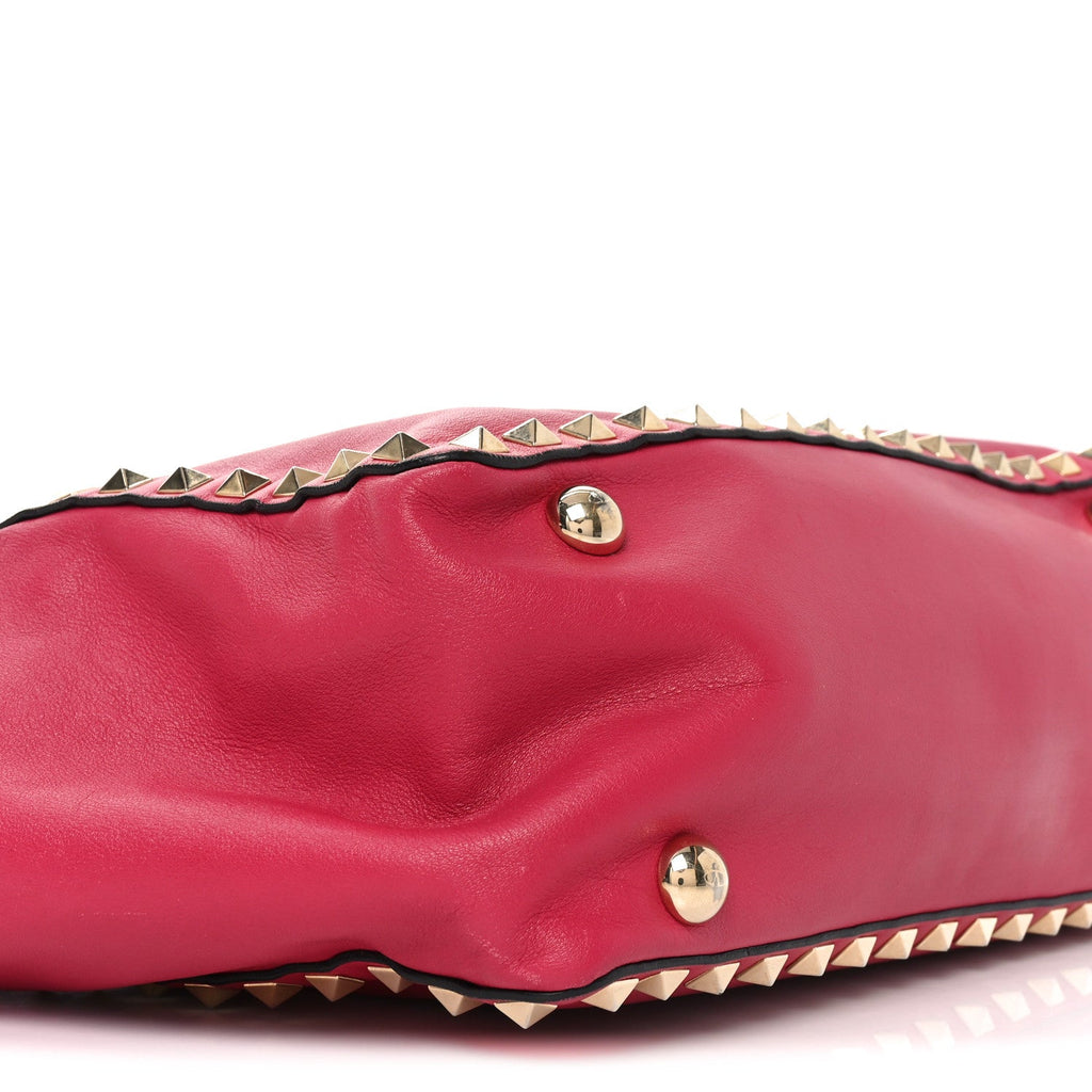 Vitello Small Rockstud Tote Cyclamin