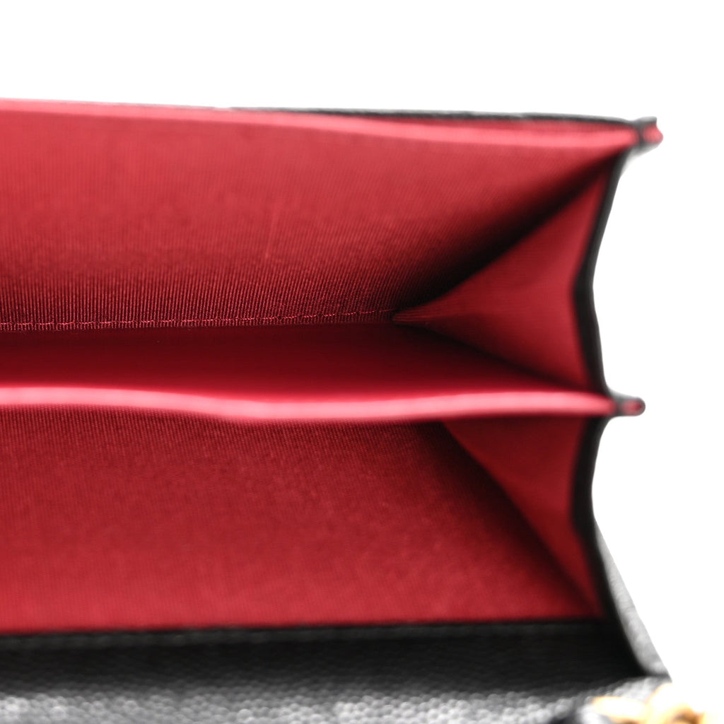 Caviar Quilted Bracelet On Chain Clutch Black