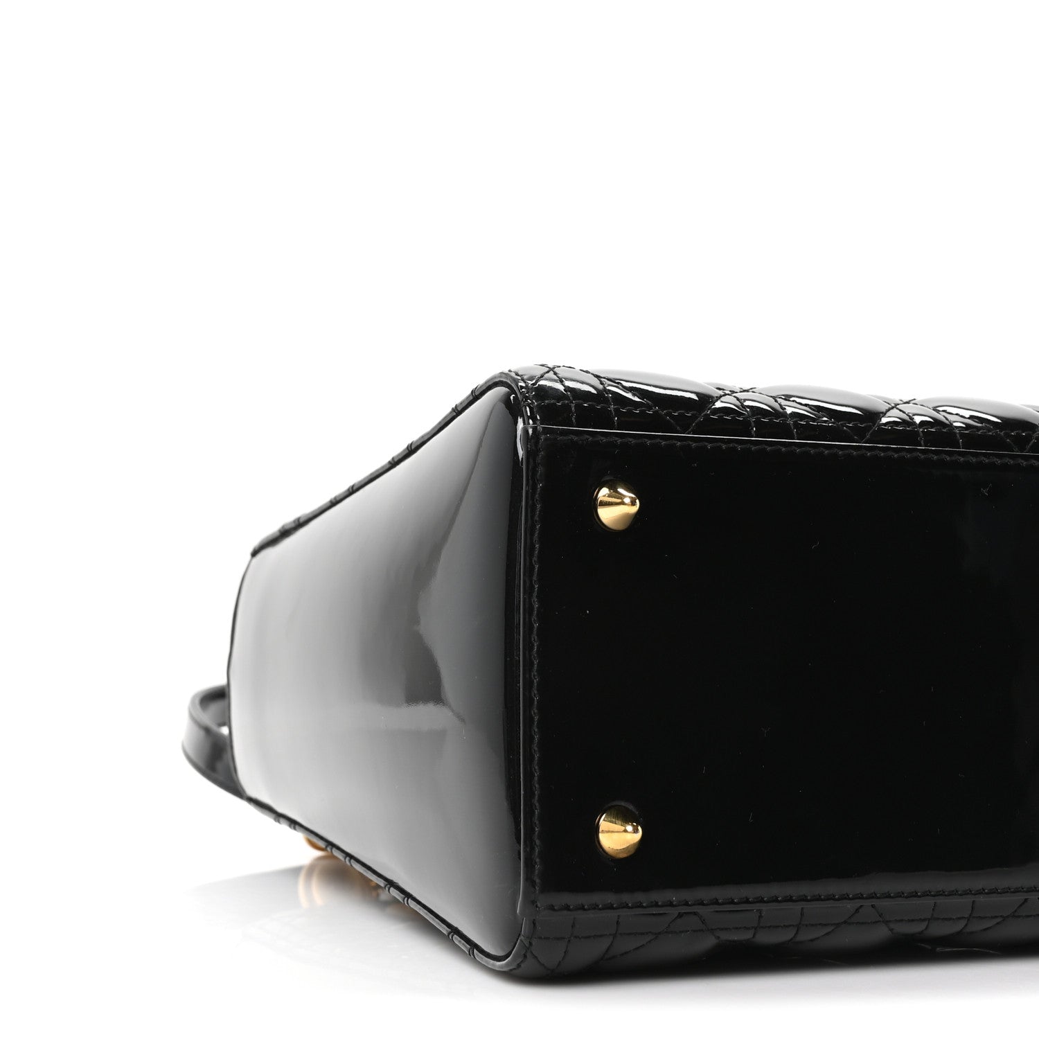 Patent Cannage Medium Lady Dior Black