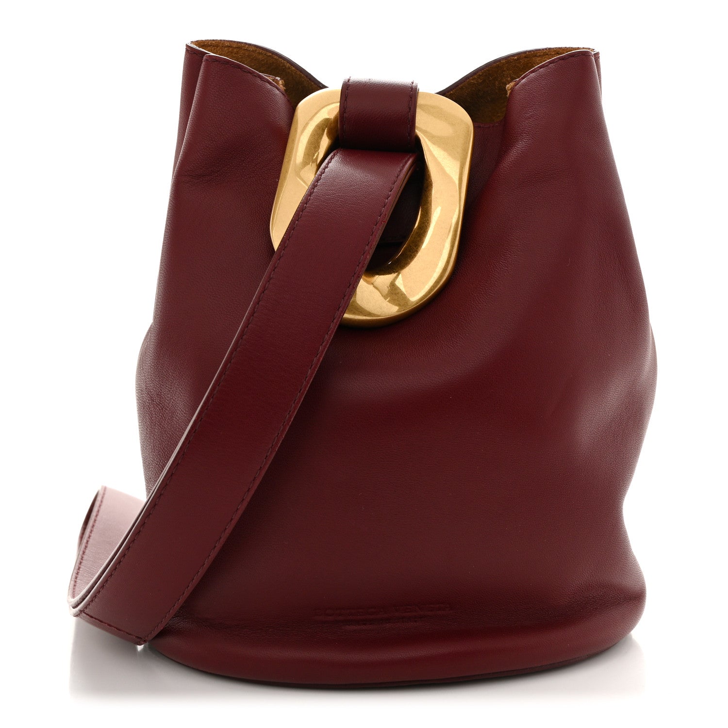 Nappa Drop Bucket Bag Bordeaux