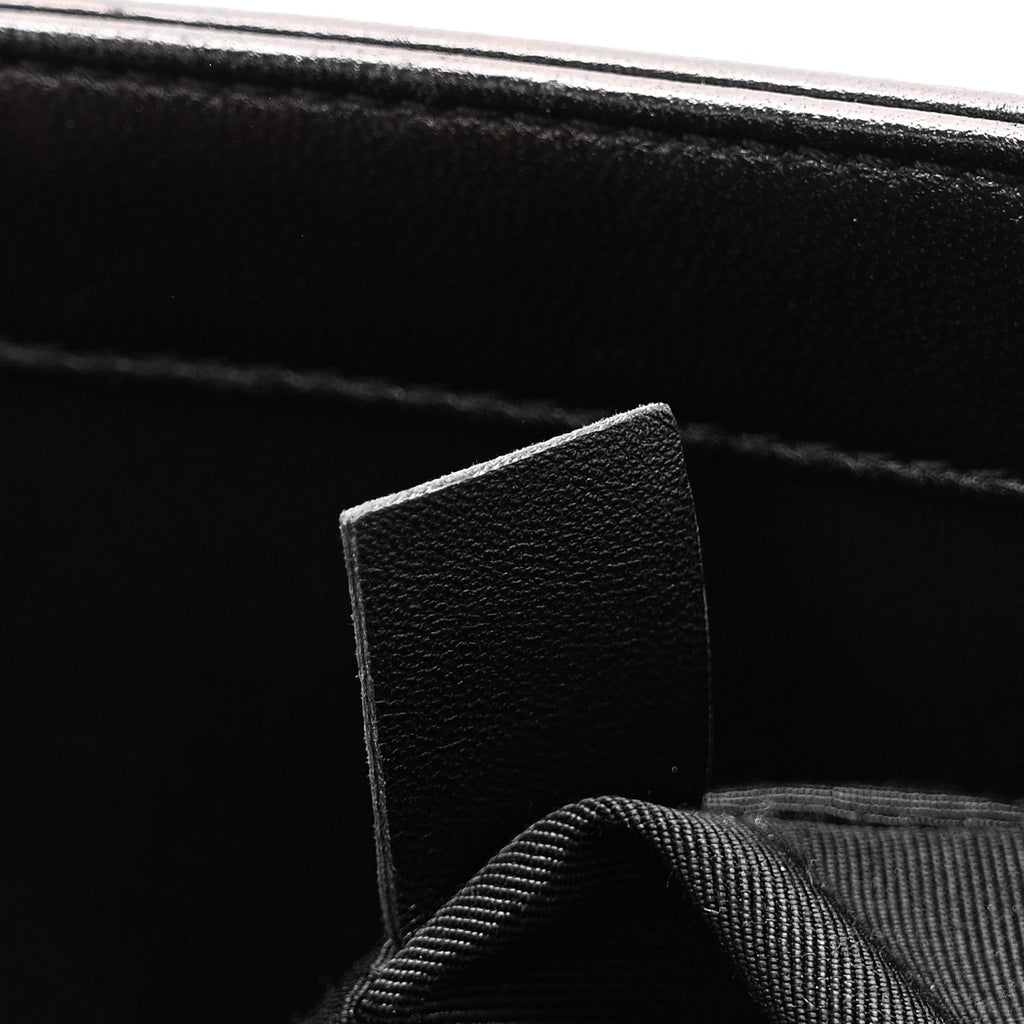 Lambskin Quilted Medium Boy Flap Black