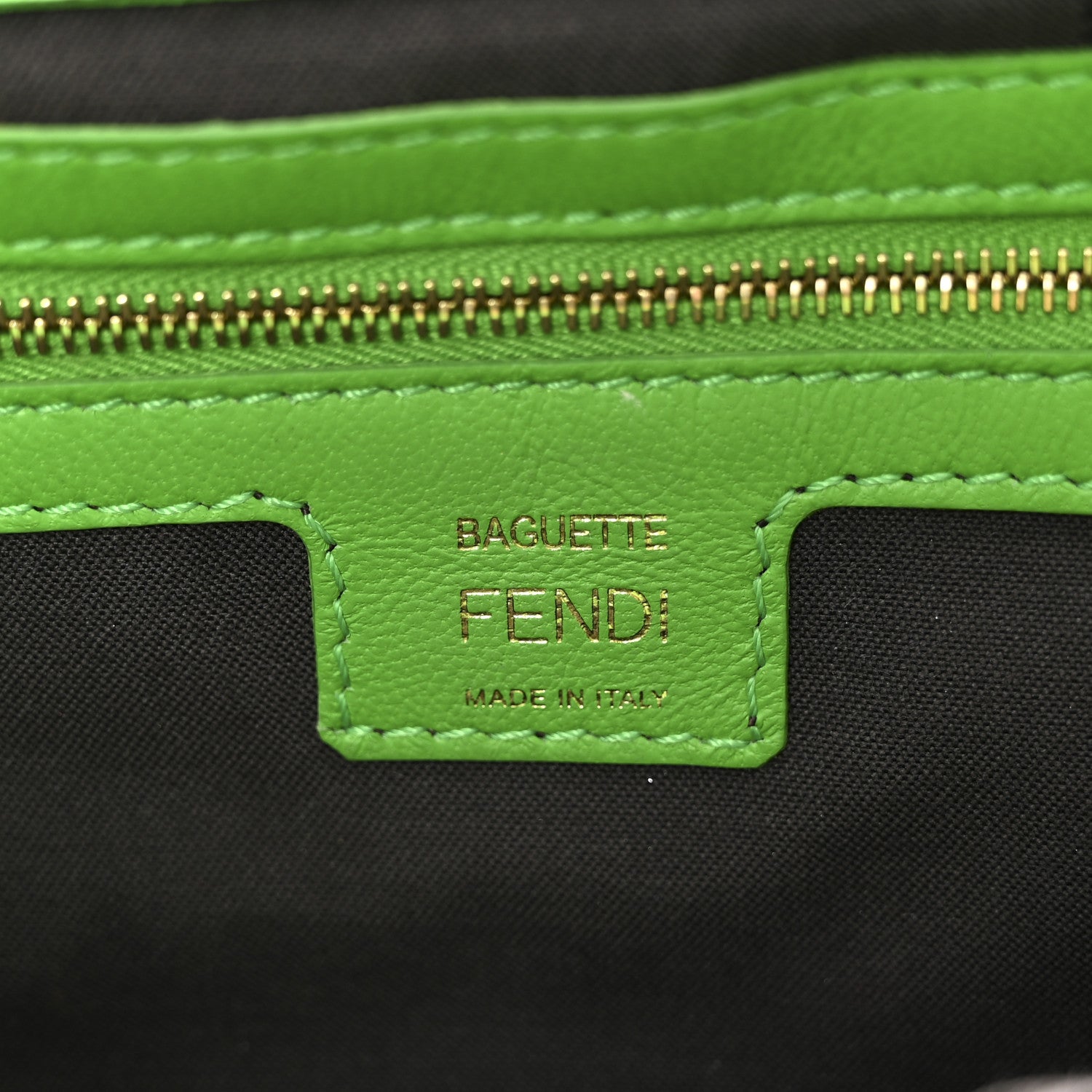 Nappa FF 1974 Embossed Baguette Tomatillo