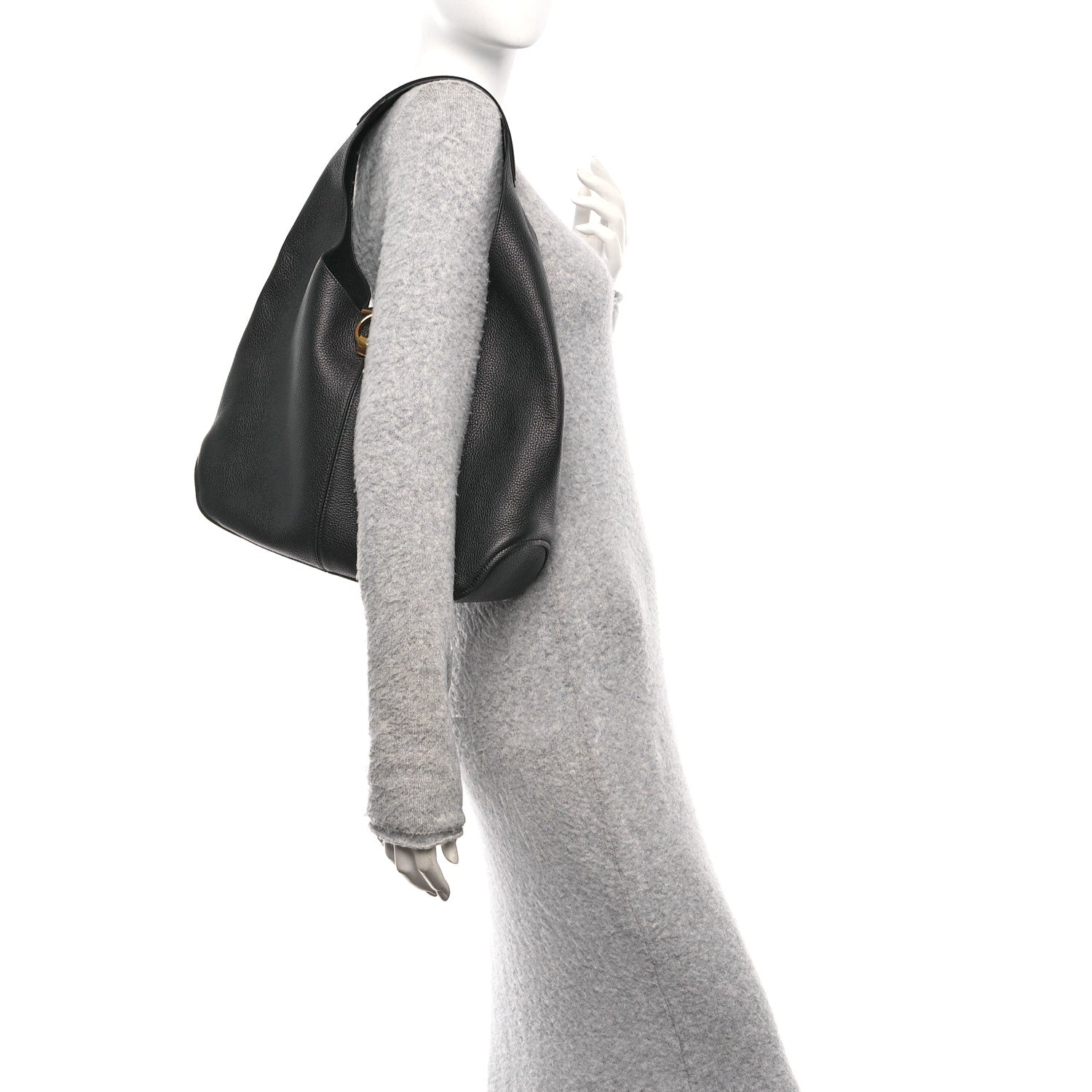 Calfskin Margot Hobo Black