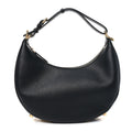 Vitello Grace Matte Small Fendigraphy Hobo Bag Black