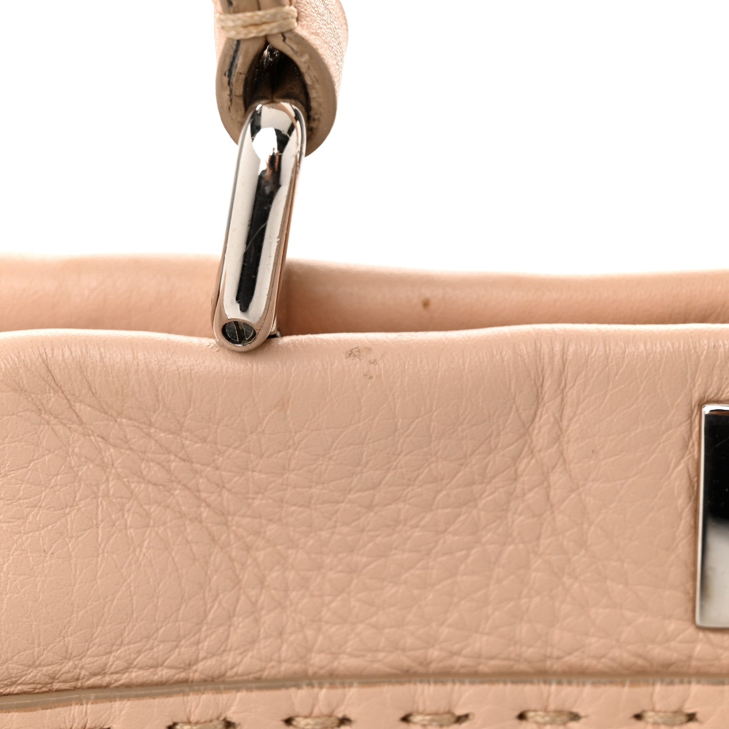 Cuoio Romano Selleria Bi-Color Medium Peekaboo Iconic Satchel Rosa Plaster Pesca
