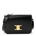 Shiny Calfskin Medium Triomphe Black