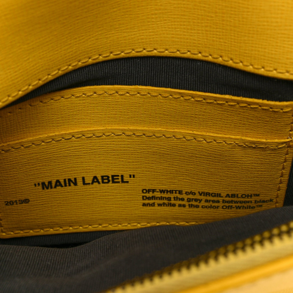Calfskin Mini Binder Clip Bag Yellow