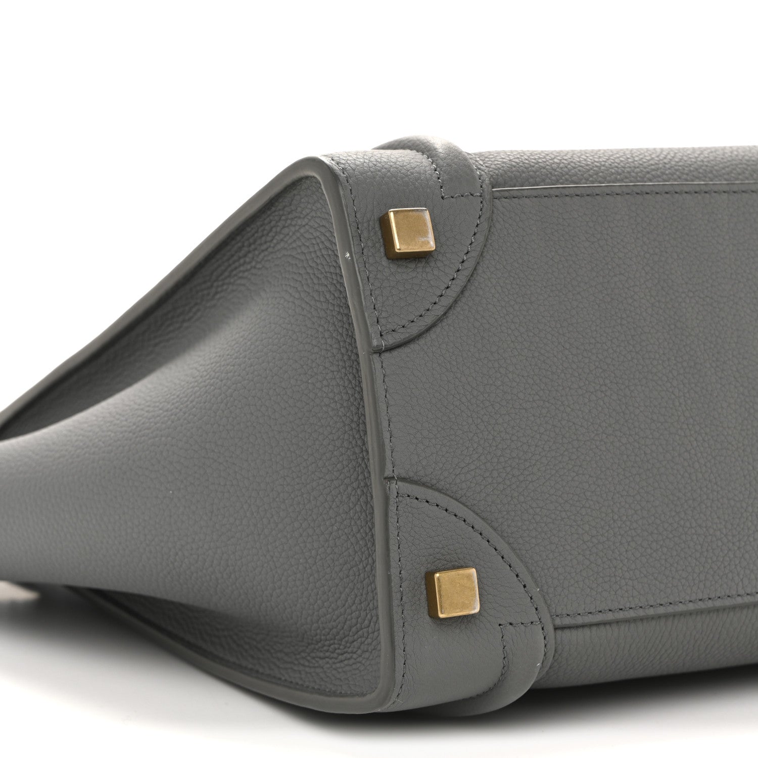Baby Drummed Calfskin Micro Luggage Kohl