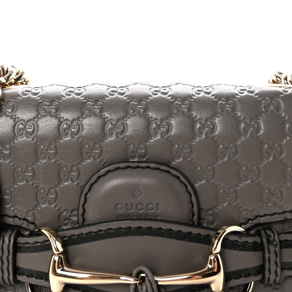 Soft Microguccissima Mini Emily Chain Shoulder Bag Loess