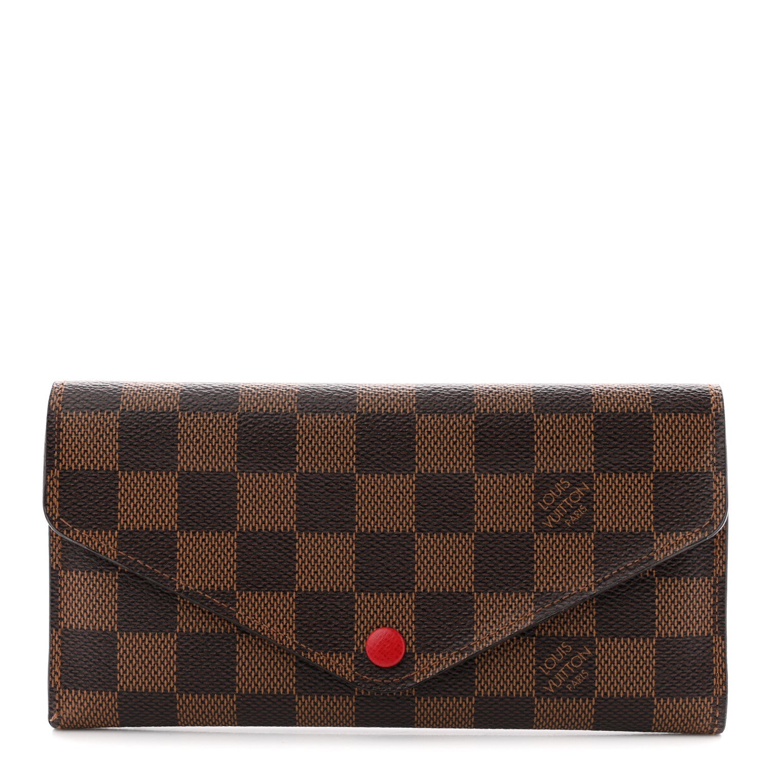 Damier Ebene Josephine Wallet Red