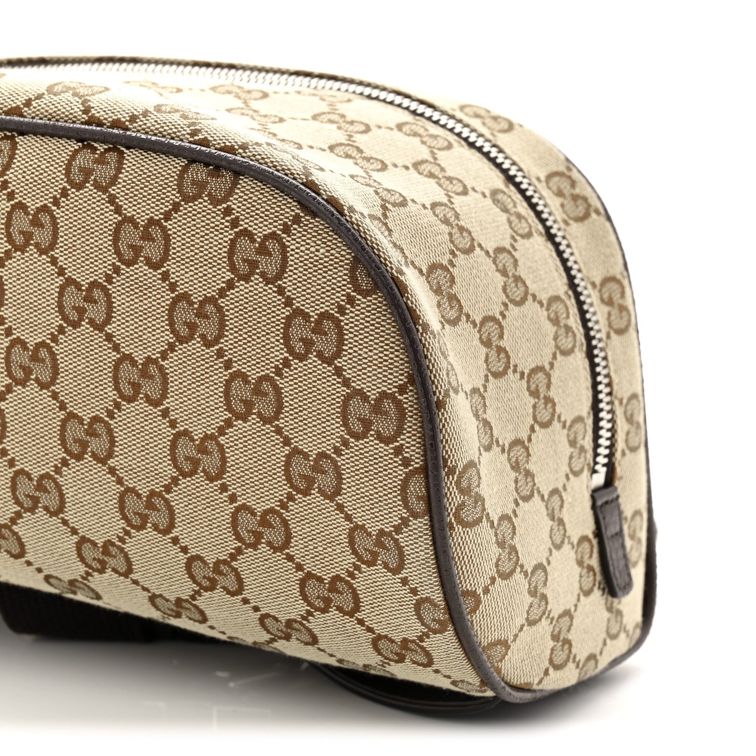 Monogram Dollar Calfskin Waist Pouch Beige Ebony Testa di Moro Marrone Scuro