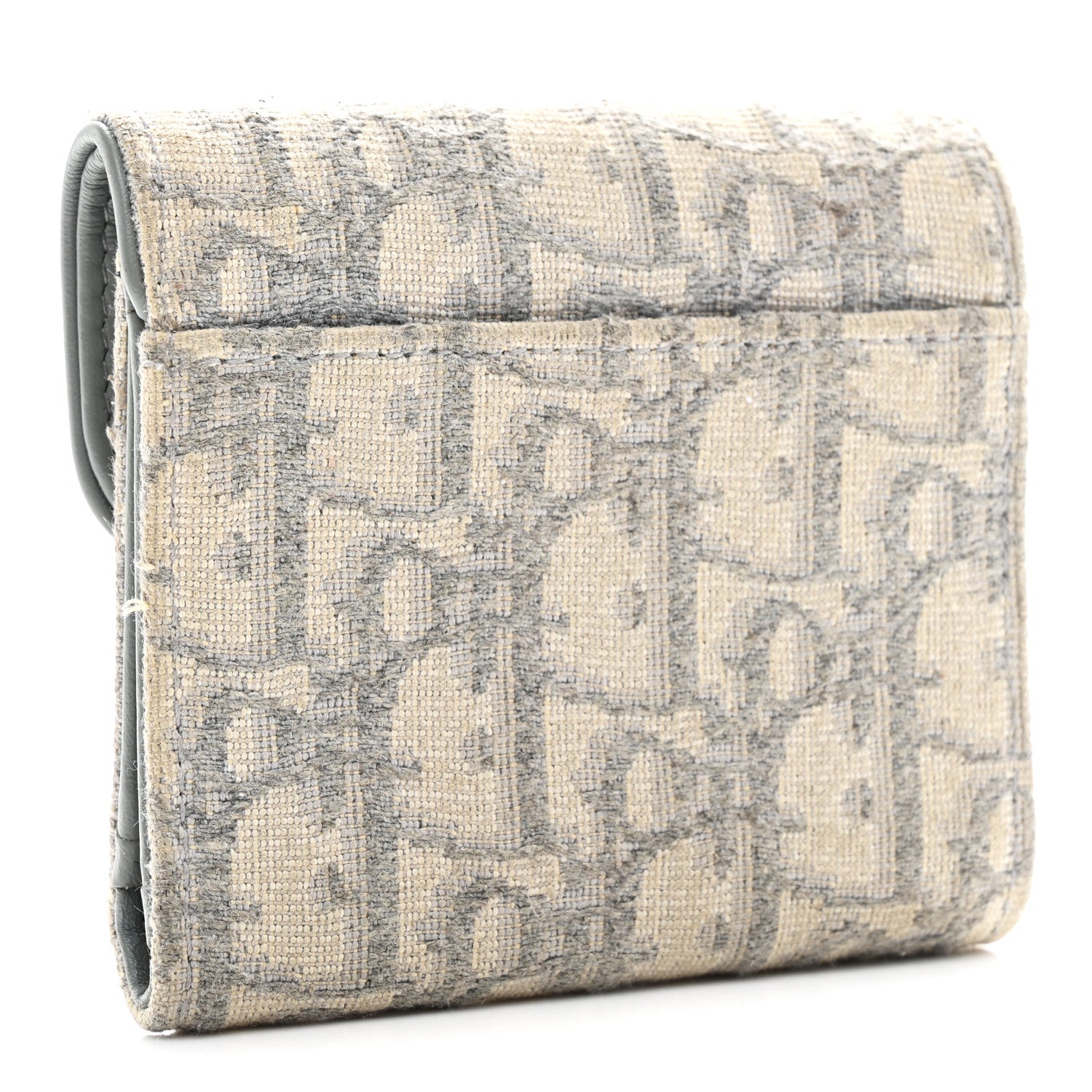 Oblique Saddle Lotus Wallet Grey