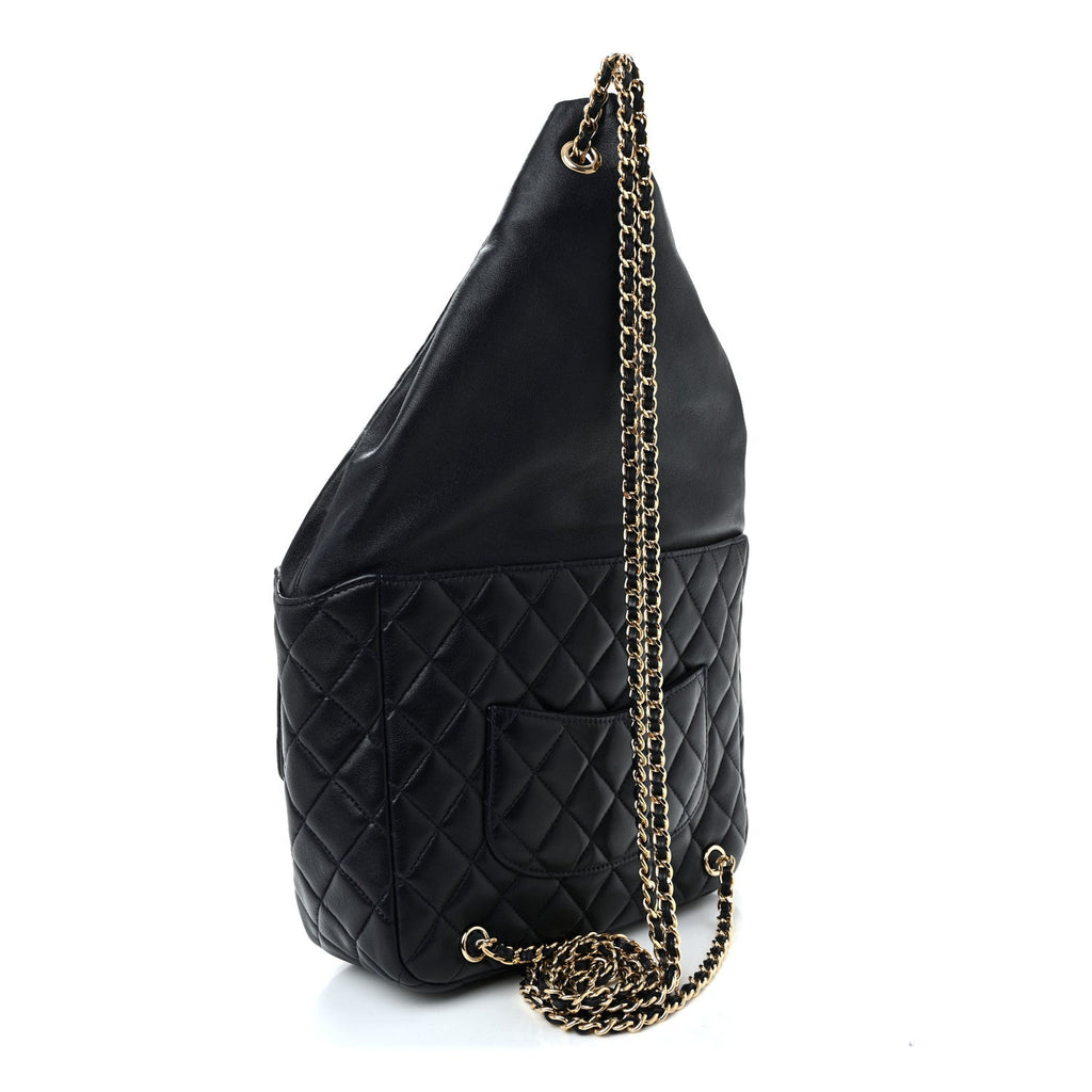 Lambskin Quilted Large In Seoul Backpack Navy